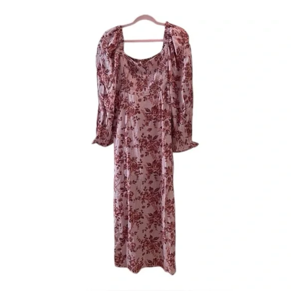 Free People Jaymes Floral Print Long Sleeve Dress Pink Size Small - Picture 13 of 15